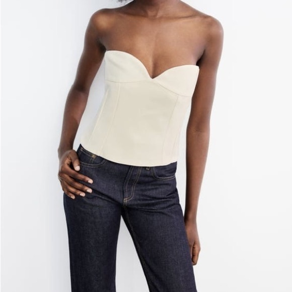 Zara Tops - NWT - Zara Sweetheart Neckline Bustier - Size XL